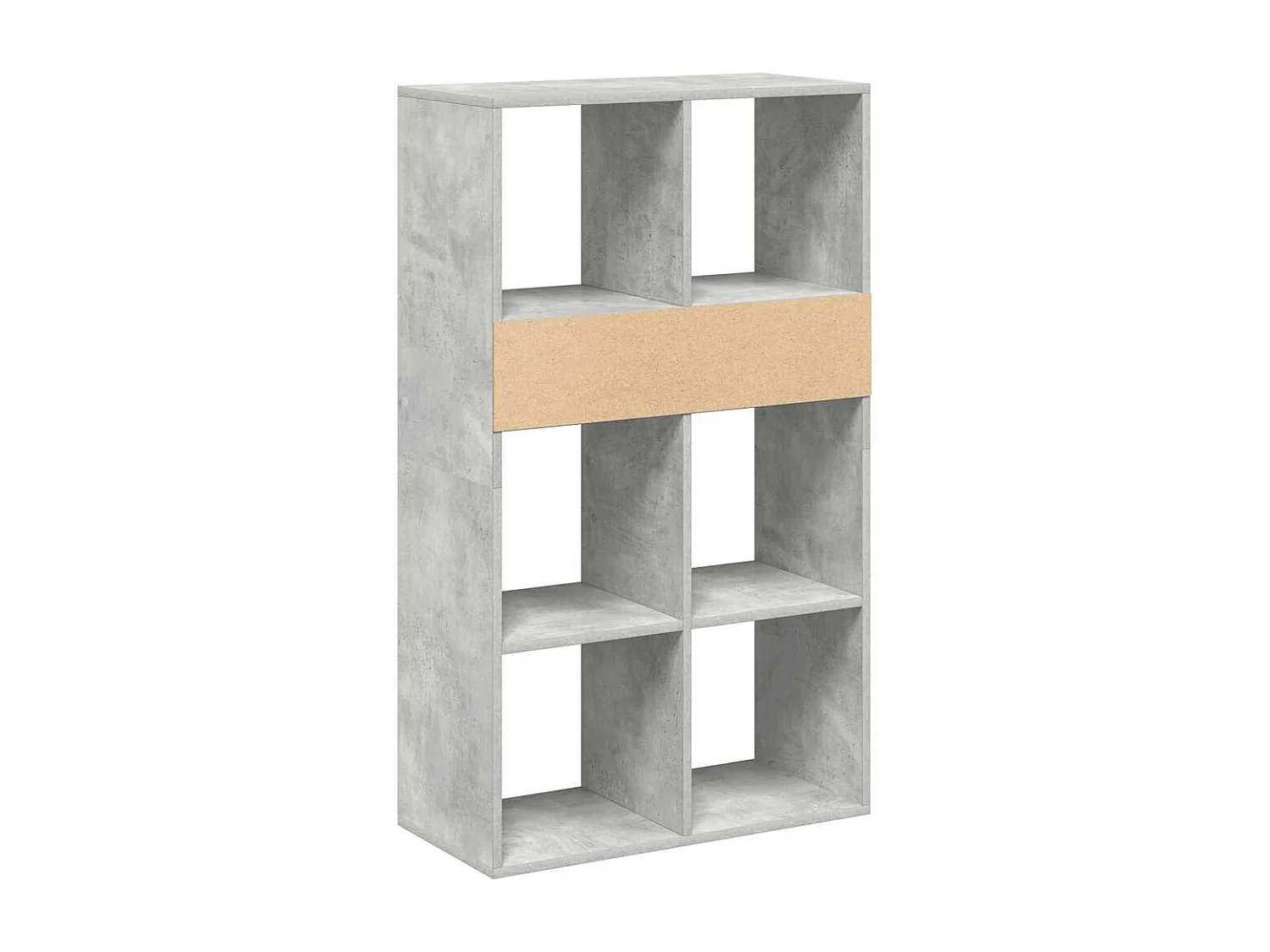 Bibliothèque gris béton 66x31x112 cm bois d'ingénierie