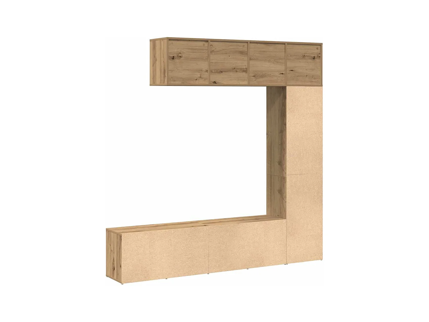 Bibliothèques 3 pièces chêne artisanal bois d'ingénierie