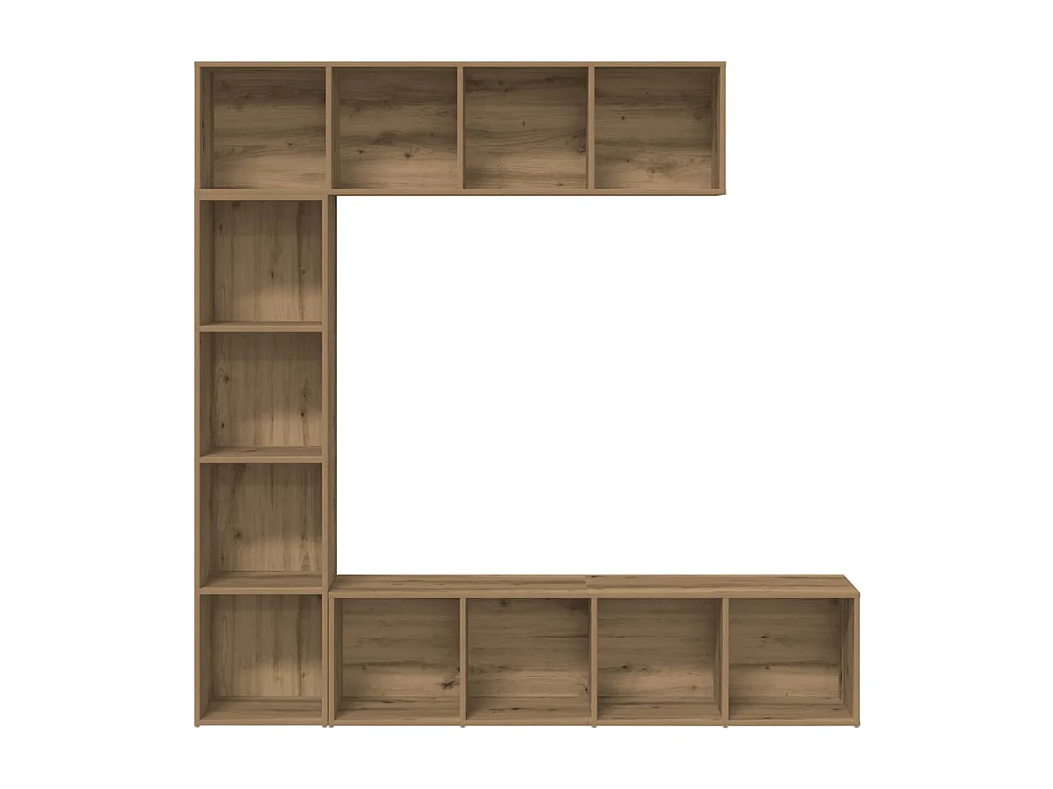 Bibliothèques 3 pièces chêne artisanal bois d'ingénierie