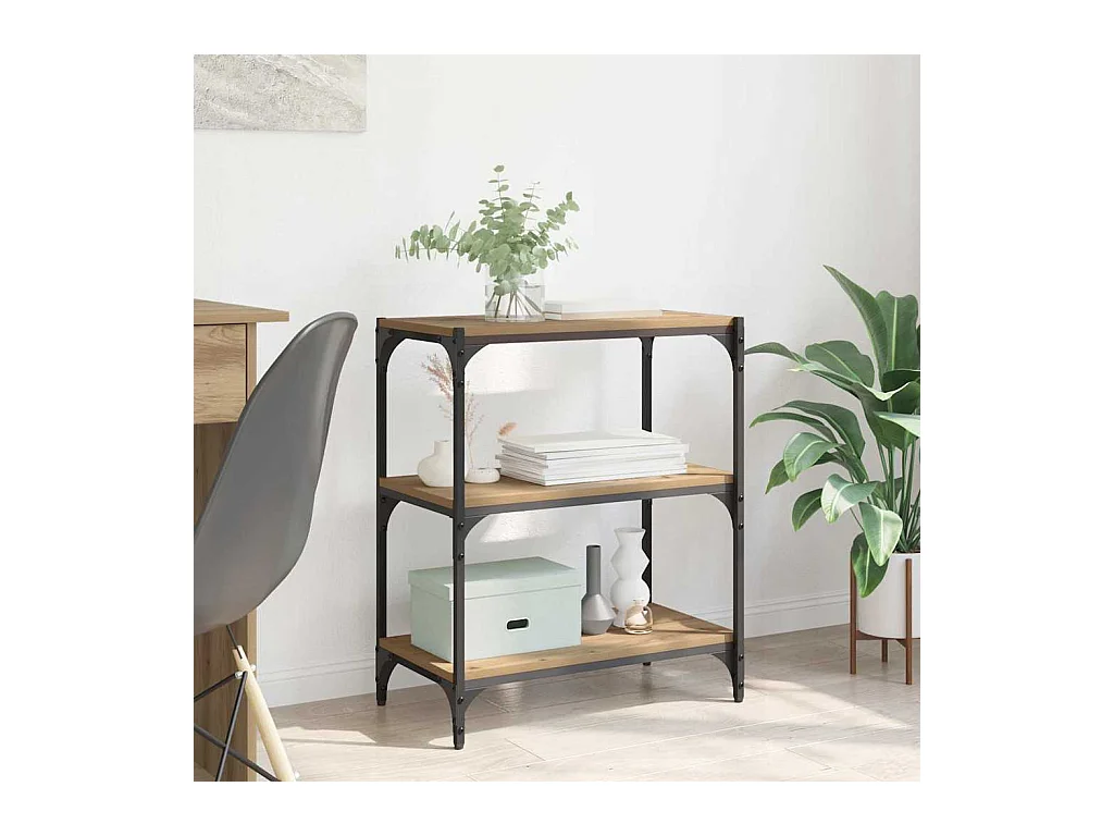 Bibliothèque chêne artisanal 60 x 33 x 71 cm Bois d'ingénierie