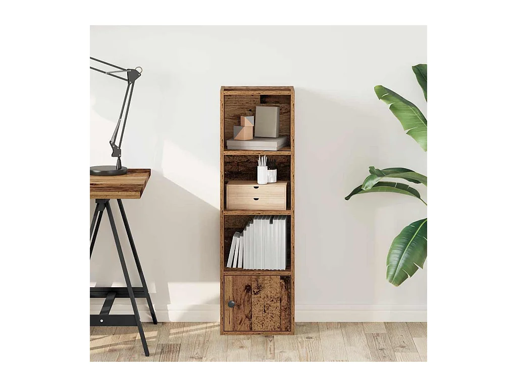 Bibliothèque vieux bois 31x24x102 cm bois d'ingénierie