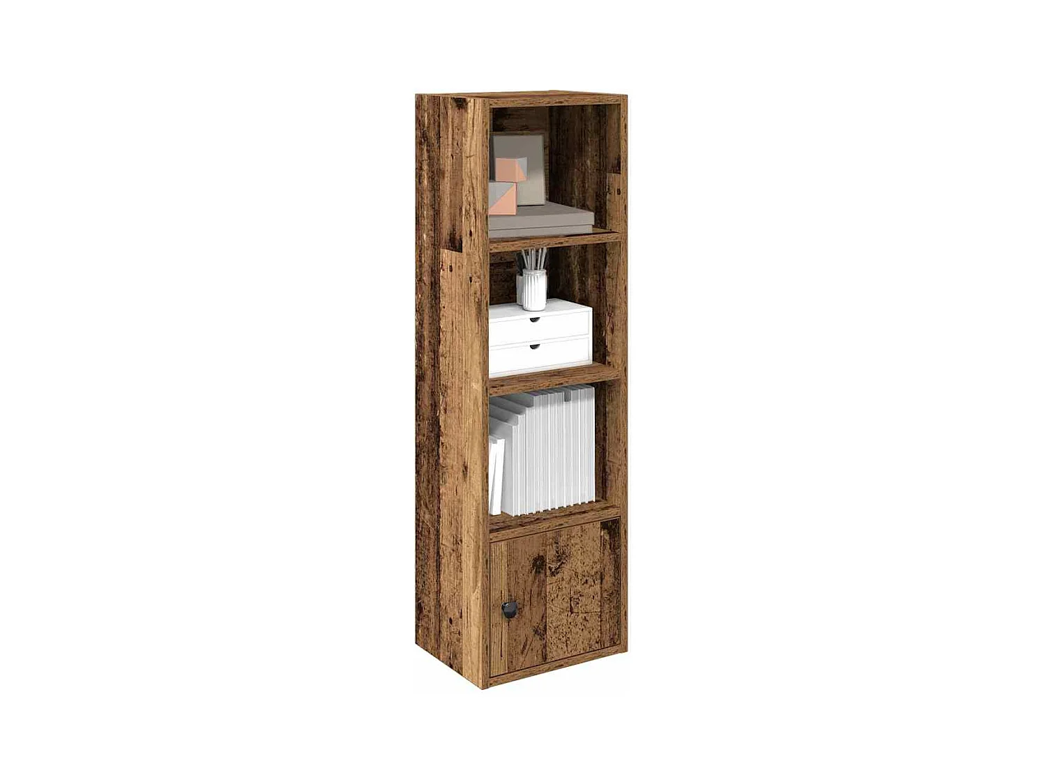 Bibliothèque vieux bois 31x24x102 cm bois d'ingénierie