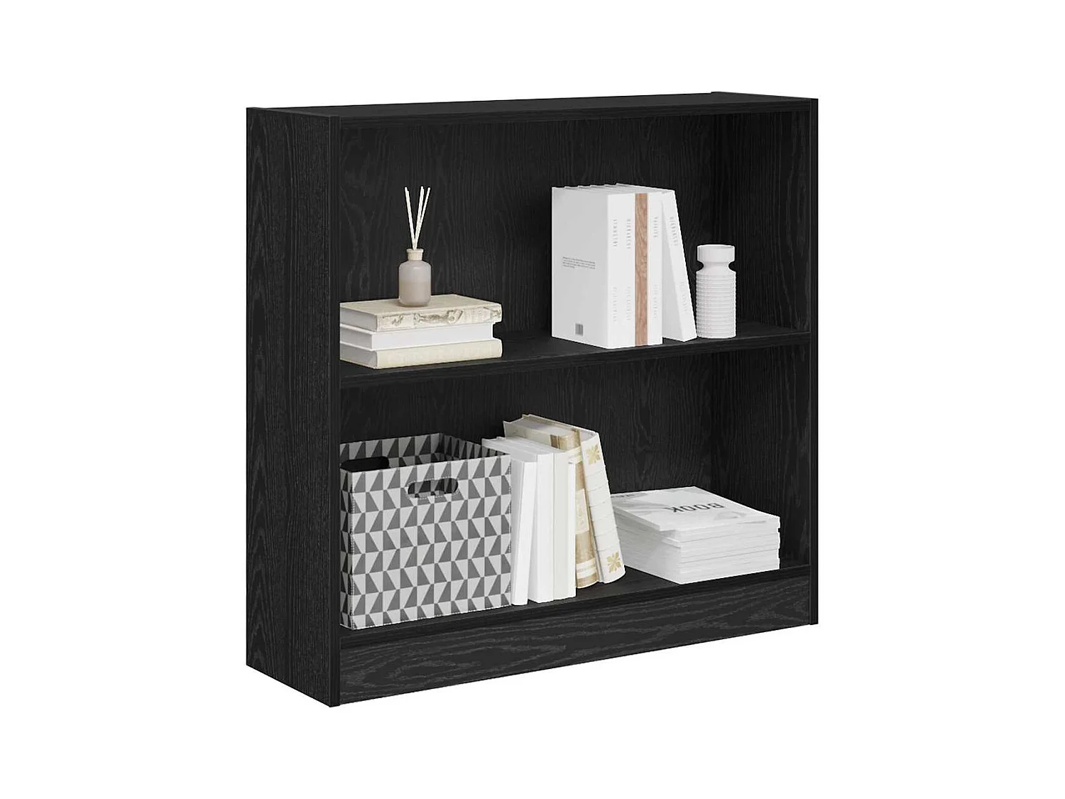 Bibliothèque Chêne noir 80 x 24 x 76 cm Bois d'ingénierie