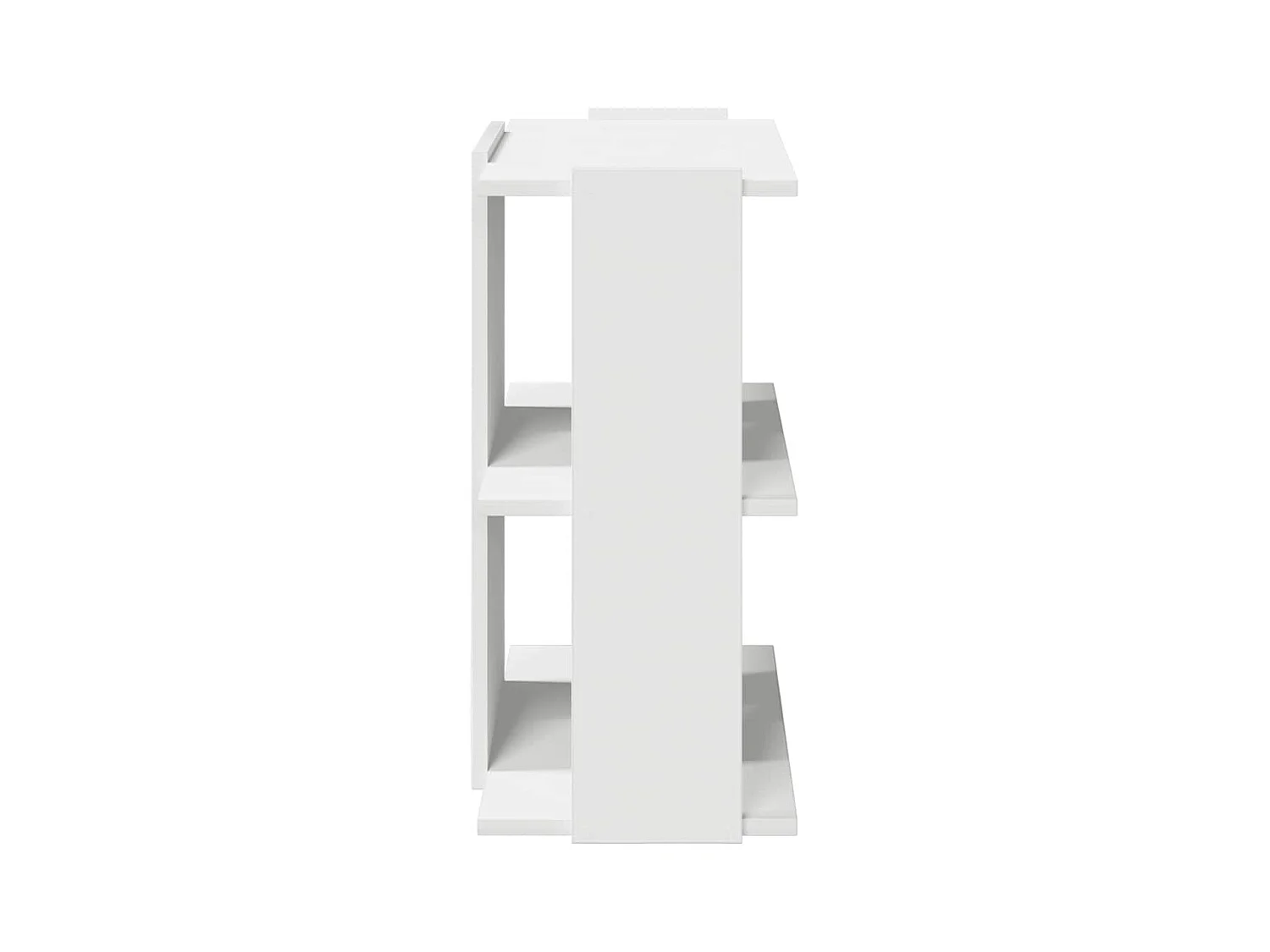 Bibliothèque à 3 niveaux blanc 60x30x60 cm bois d'ingénierie