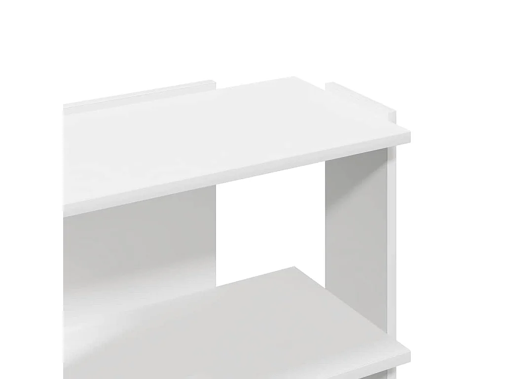 Librería 3 niveles madera ingeniería blanco 60x30x60 cm