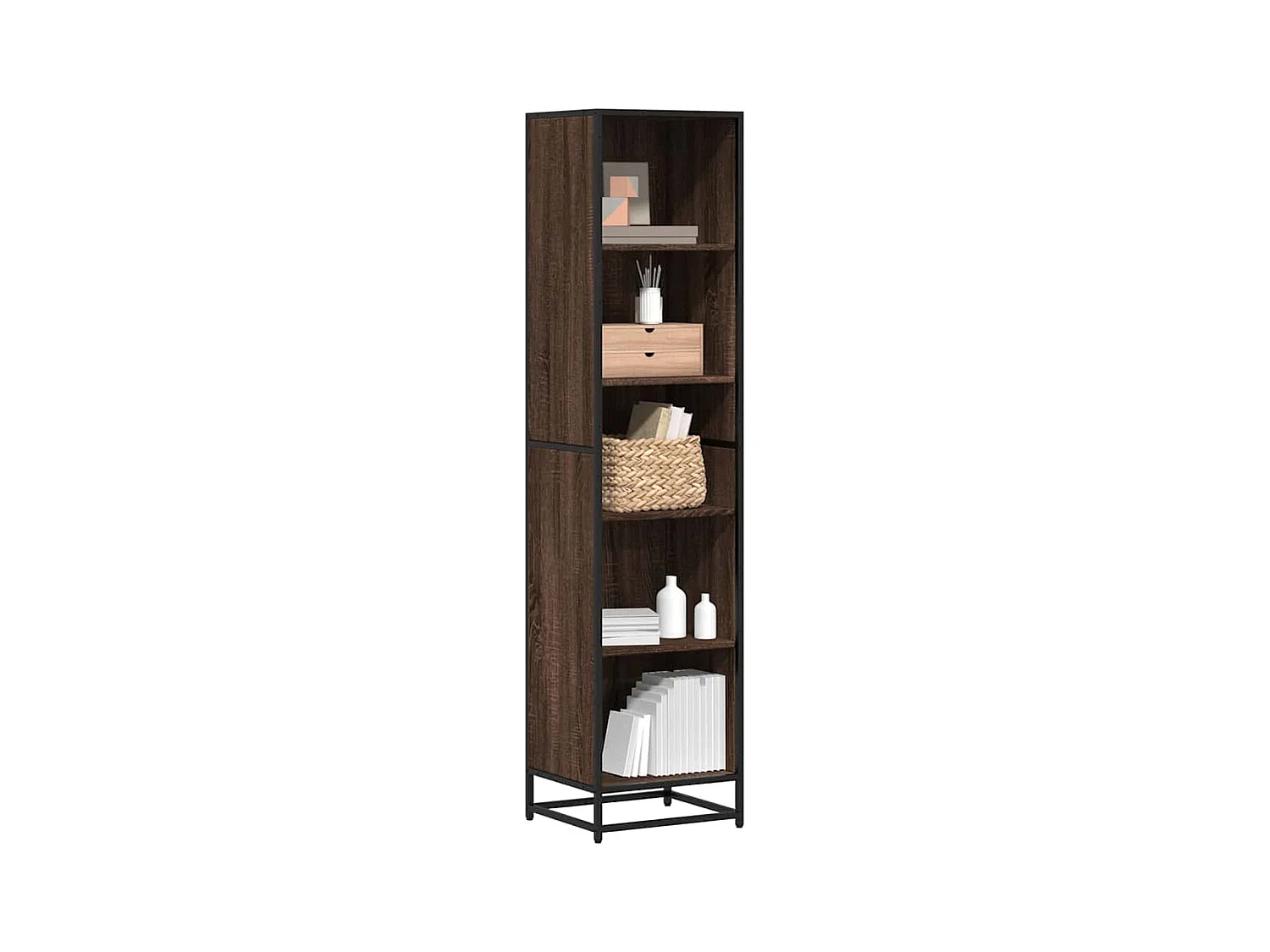 Estantería madera ingeniería roble marrón 40x35x170,5 cm