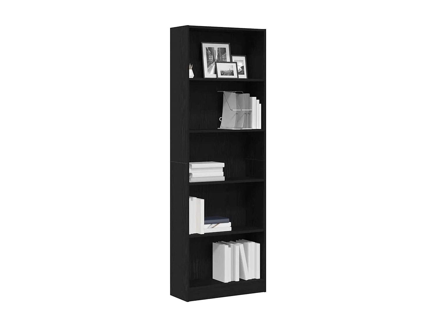 Bibliothèque Chêne noir 60 x 24 x 176 cm Bois d'ingénierie