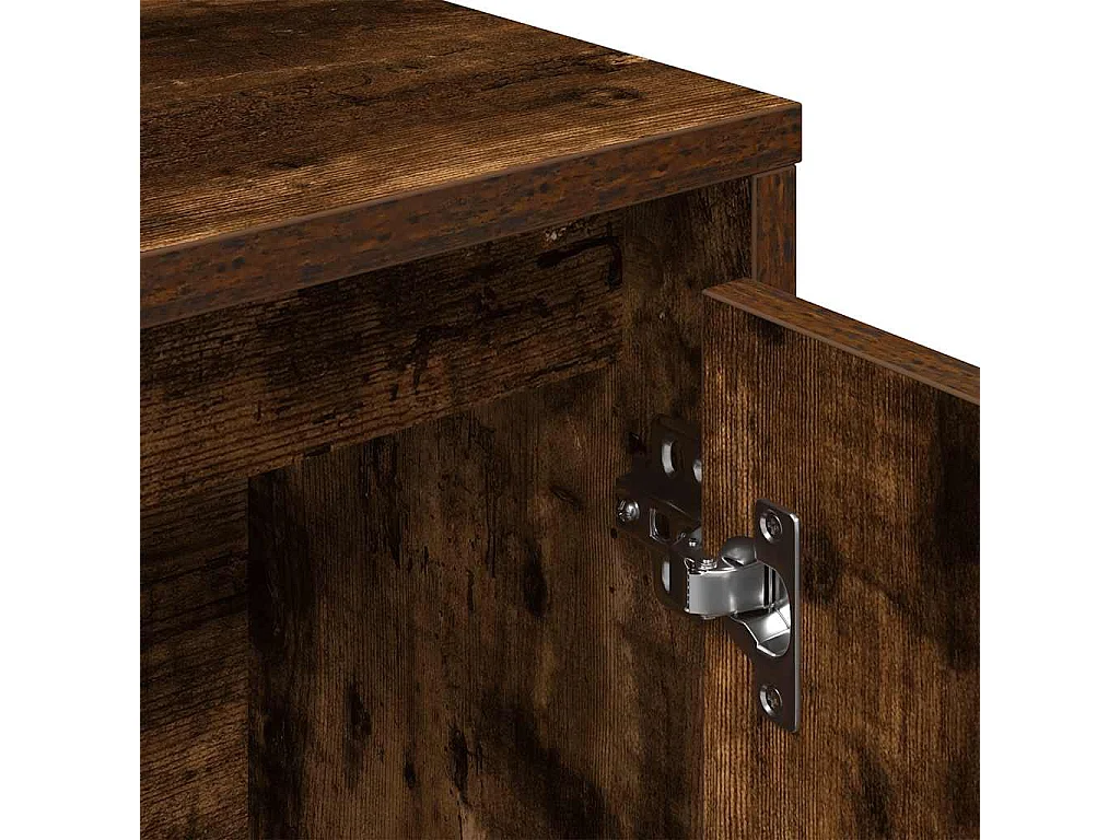 Bibliothèque chêne fumé 89x24x101,5 cm bois d'ingénierie