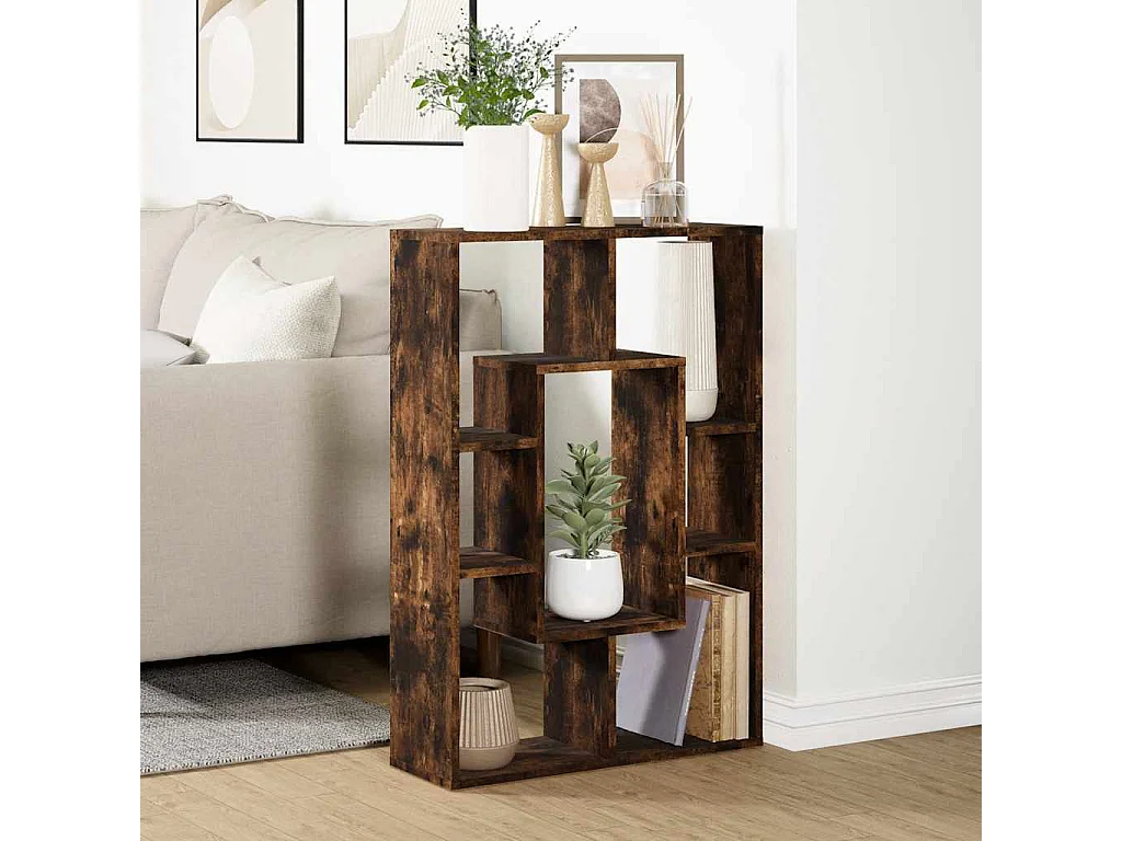 Estantería madera de ingeniería roble ahumado 63x20x90 cm