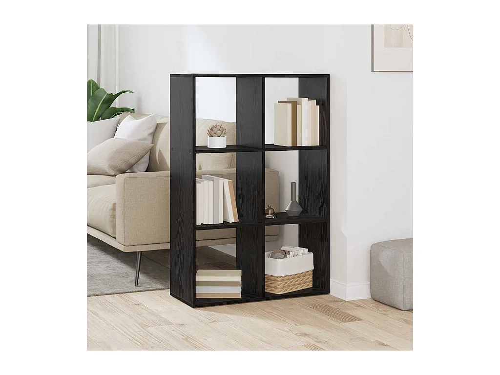 Bibliothèque Chêne noir 69.5 x 29 x 103.5 cm Bois d'ingénierie