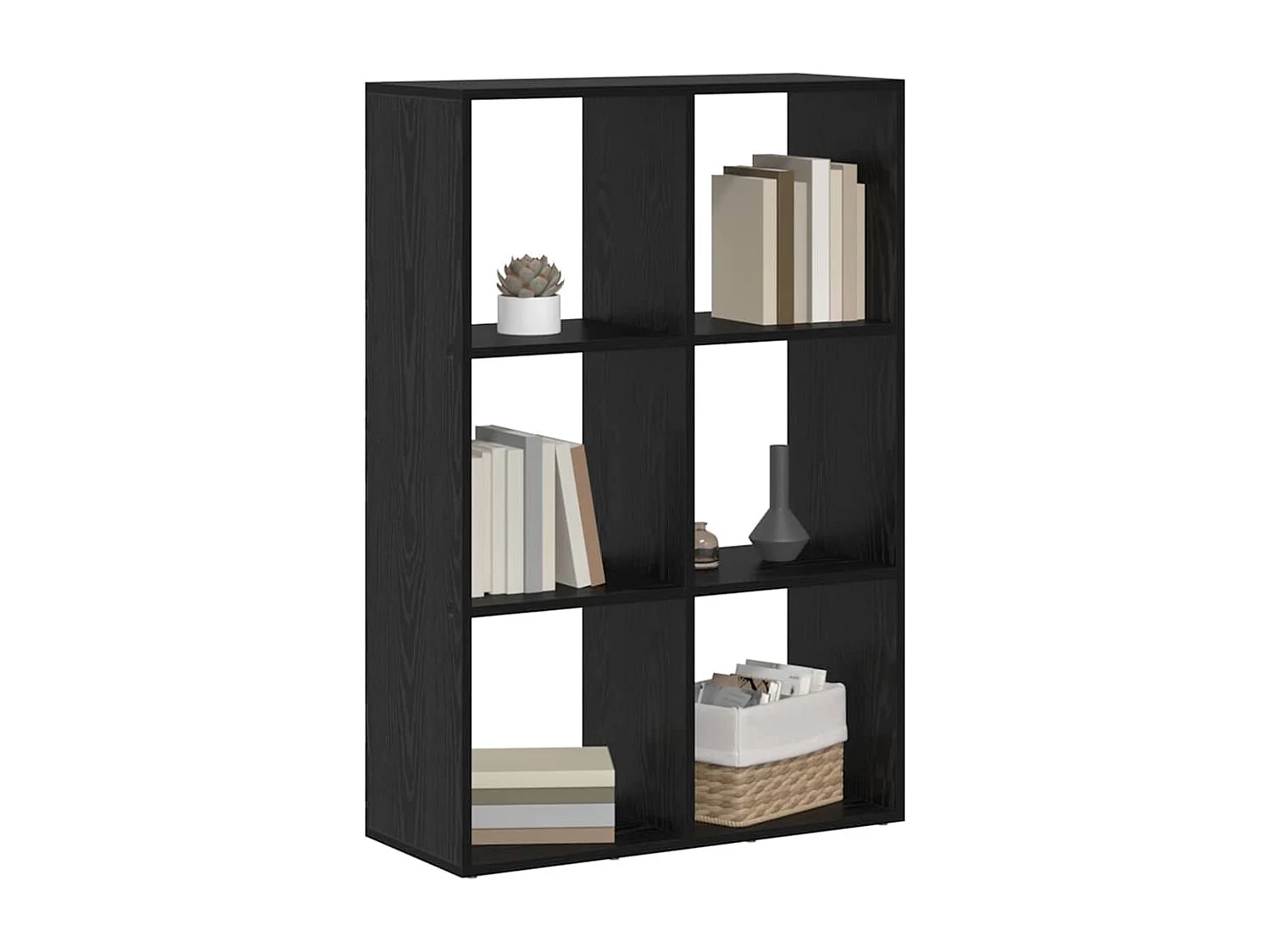 Bibliothèque Chêne noir 69.5 x 29 x 103.5 cm Bois d'ingénierie