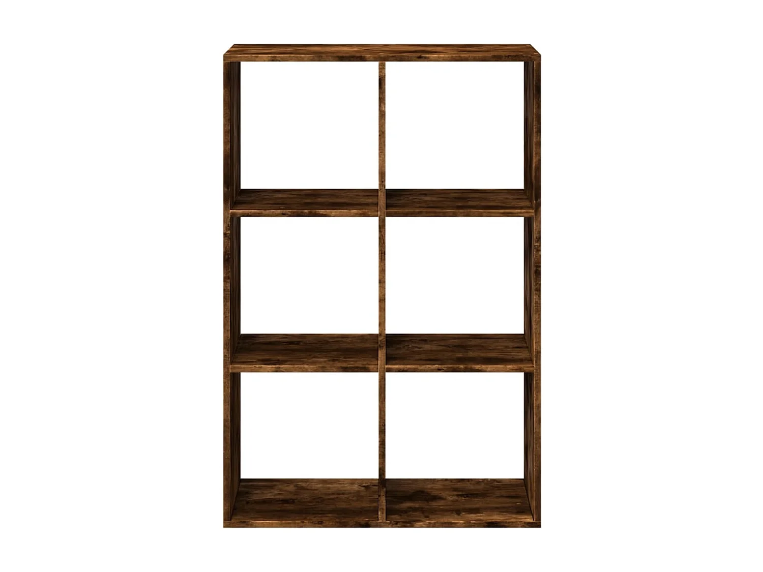 Bibliothèque séparatrice de pièce chêne fumé 69,5x29x103,5 cm