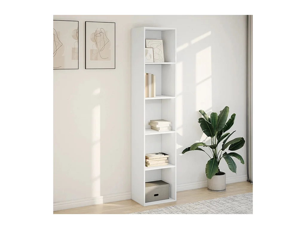 Bibliothèque blanc 40x30x189 cm bois d'ingénierie