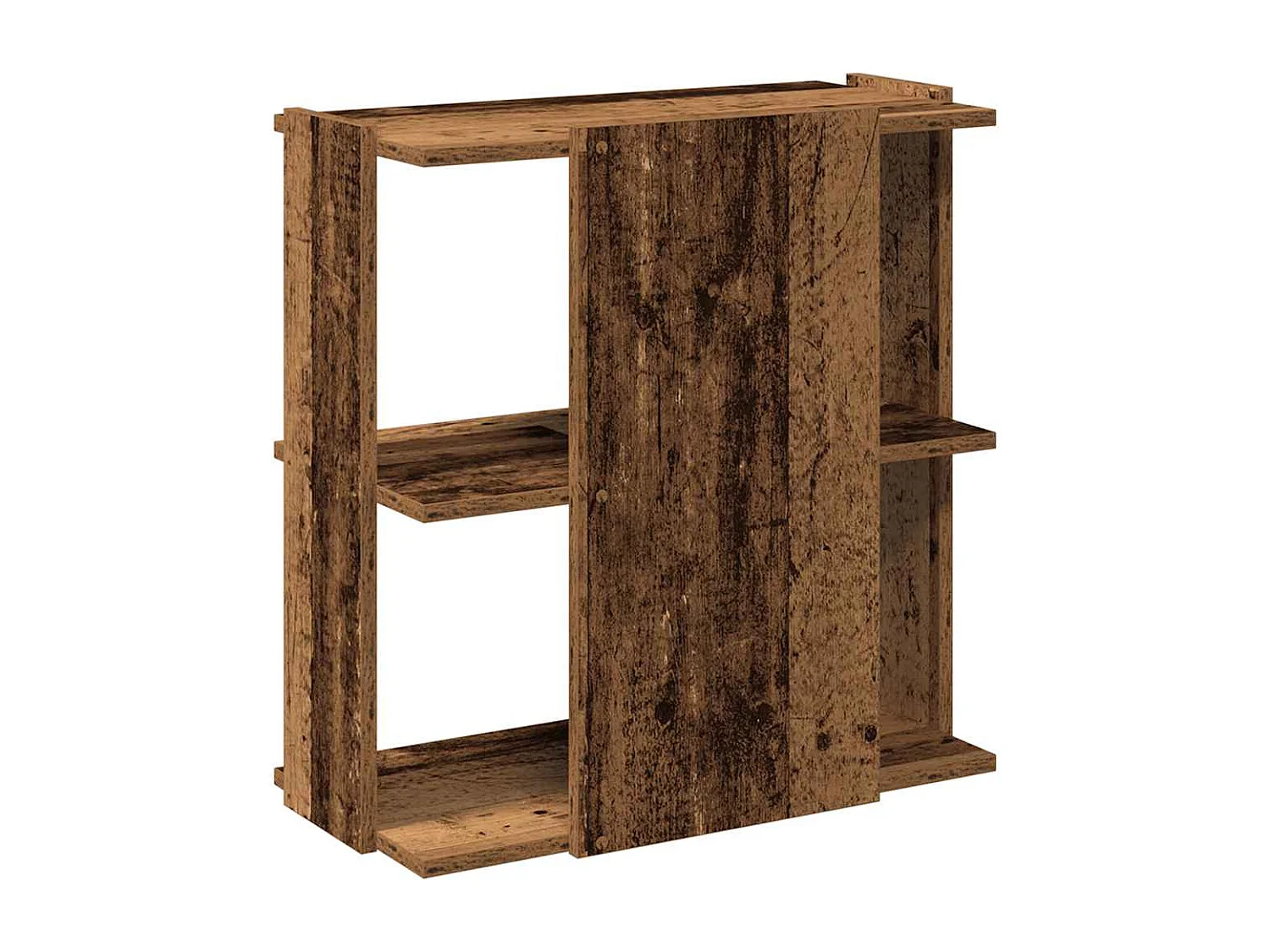 Bibliothèque à 3 niveaux vieux bois 60x30x60 cm bois ingénierie