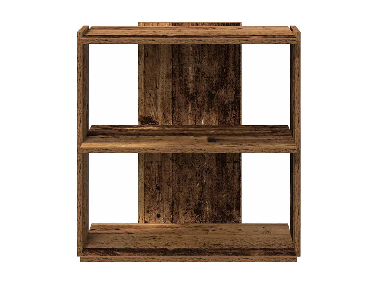 Librería 3 niveles madera ingeniería madera vieja 60x30x60 cm