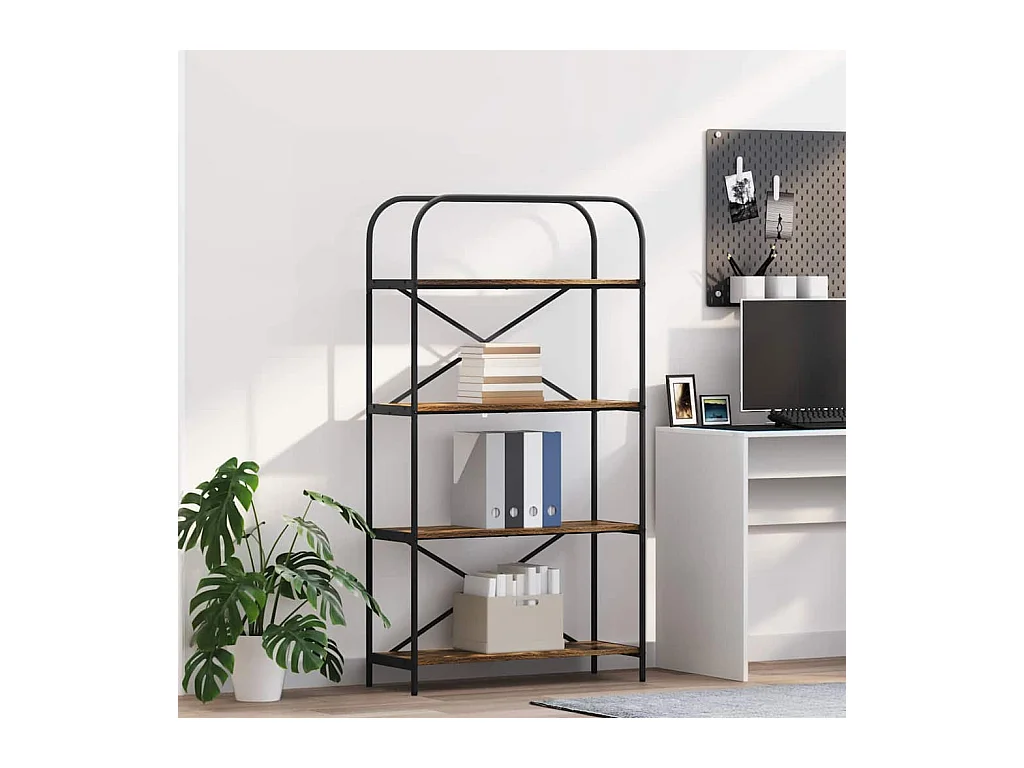 Estante de libros Roble ahumado 80 x 30 x 146 cm