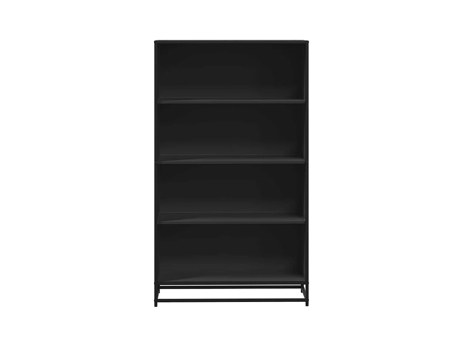 Bibliothèque noir 80,5x35x139 cm bois d'ingénierie