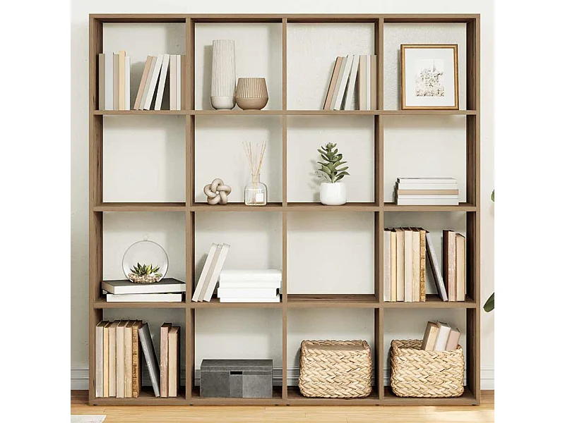 Bibliothèque chêne artisanal 102x29x143 cm bois d'ingénierie