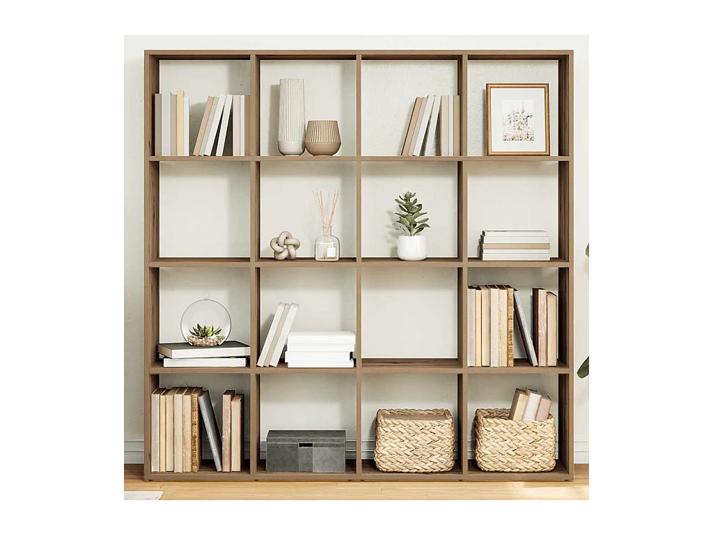 Bibliothèque chêne artisanal 102x29x143 cm bois d'ingénierie