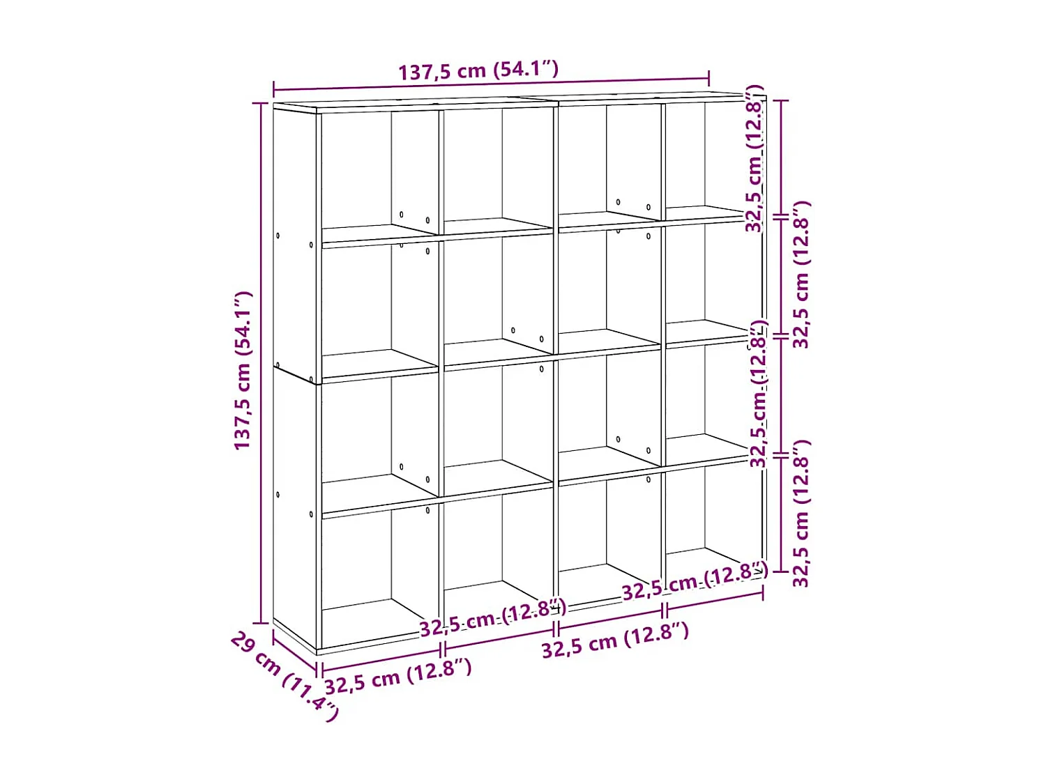 Bibliothèque chêne artisanal 102x29x143 cm bois d'ingénierie