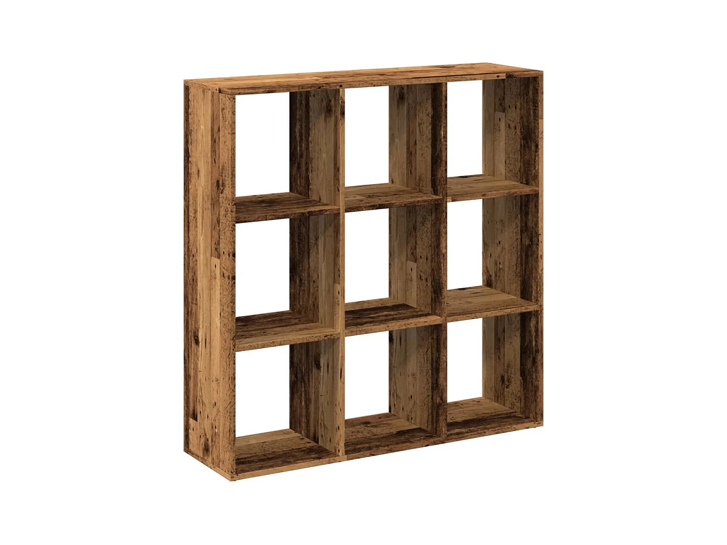 Bibliothèque séparatrice de pièce vieux bois 102x29x103,5 cm