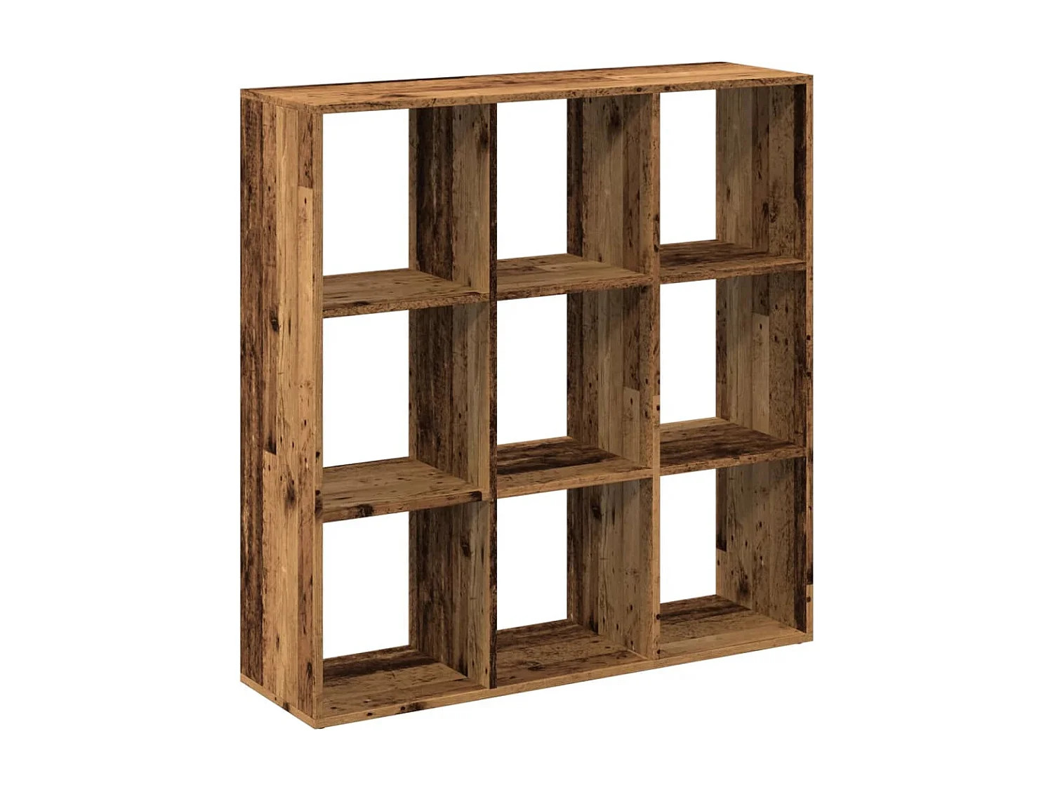 Bibliothèque séparatrice de pièce vieux bois 102x29x103,5 cm