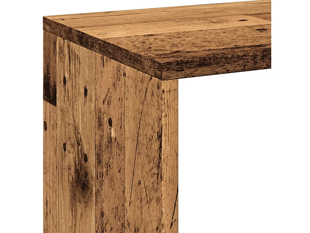 Bibliothèque séparatrice de pièce vieux bois 102x29x103,5 cm