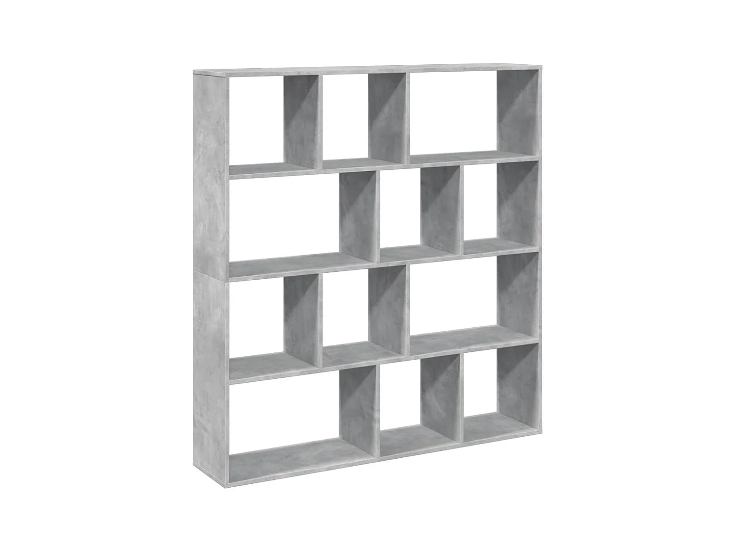 Bibliothèque gris béton 132x29x141,5 cm bois d'ingénierie