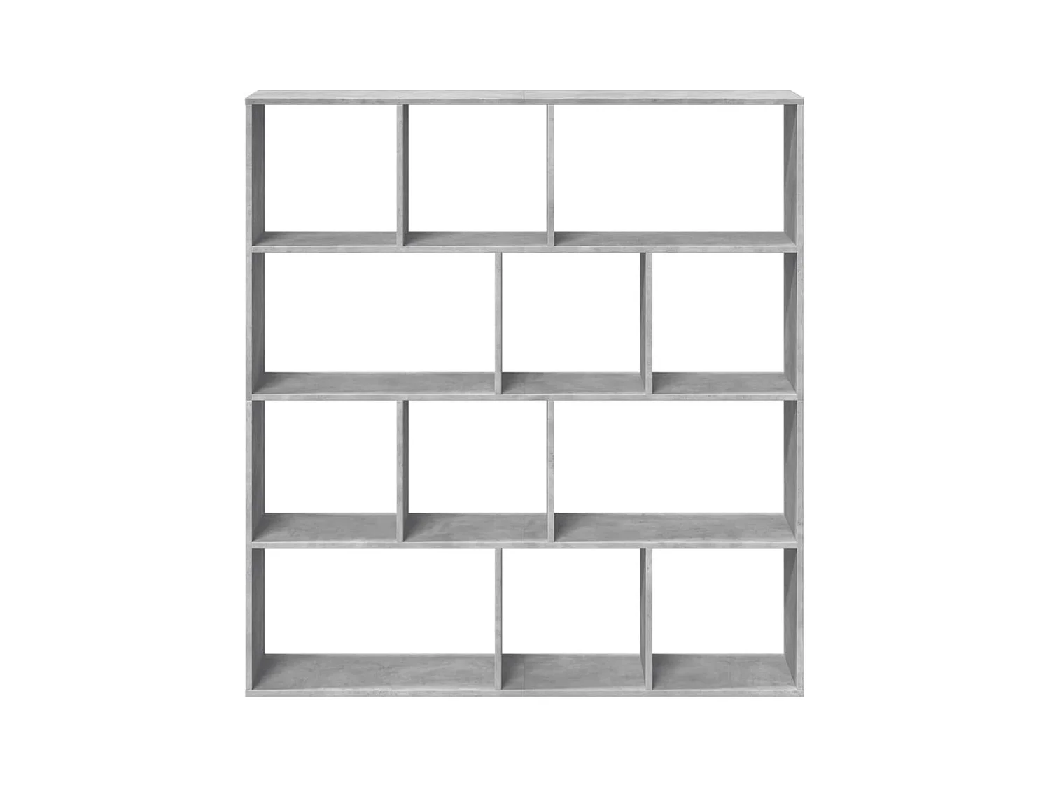 Bibliothèque gris béton 132x29x141,5 cm bois d'ingénierie