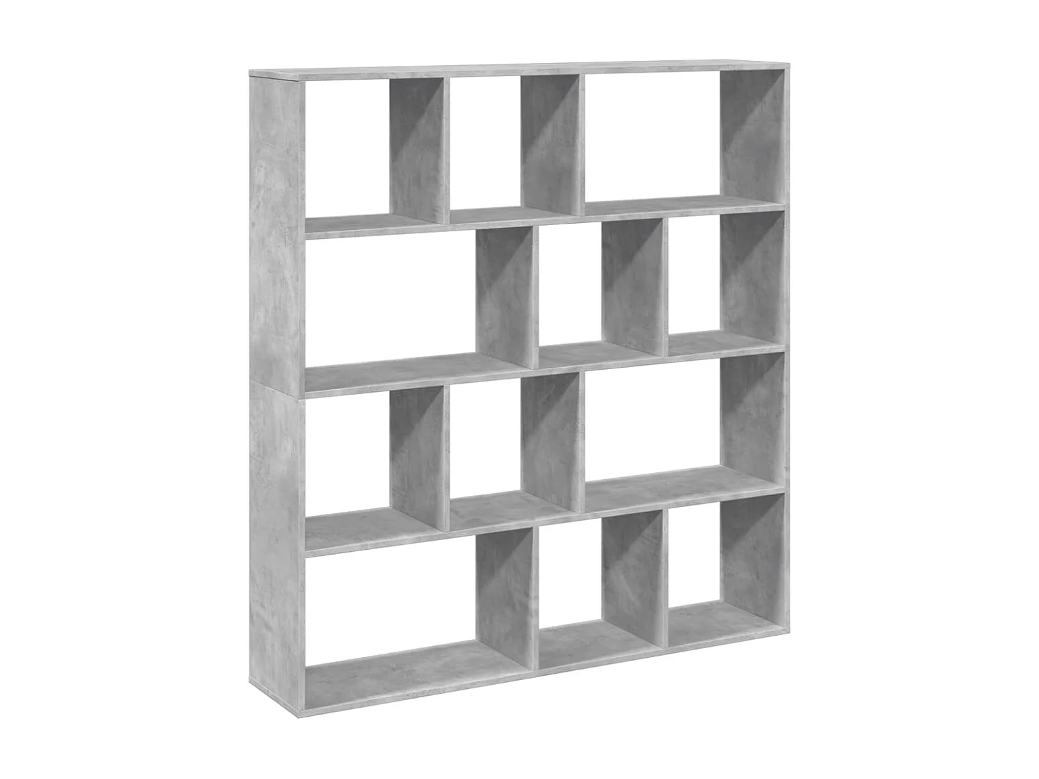 Bibliothèque gris béton 132x29x141,5 cm bois d'ingénierie