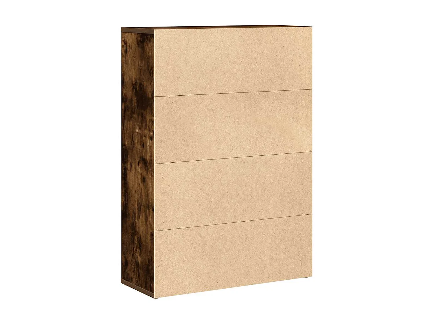 Bibliothèque chêne fumé 60x24x85 cm bois d'ingénierie