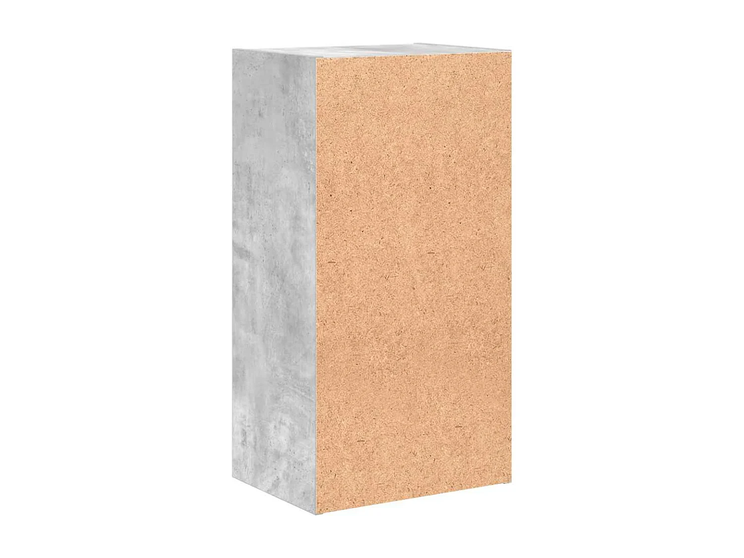 Bibliothèque à 2 niveaux gris béton bois d'ingénierie