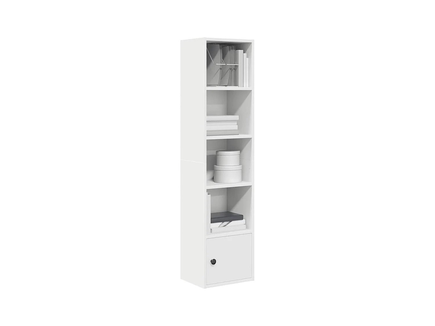 Bibliothèque blanc 31x24x127 cm bois d'ingénierie