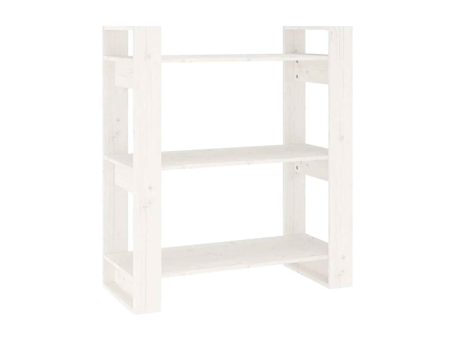 Bibliothèque/Séparateur de pièce Blanc 80x35x91 cm Pin solide