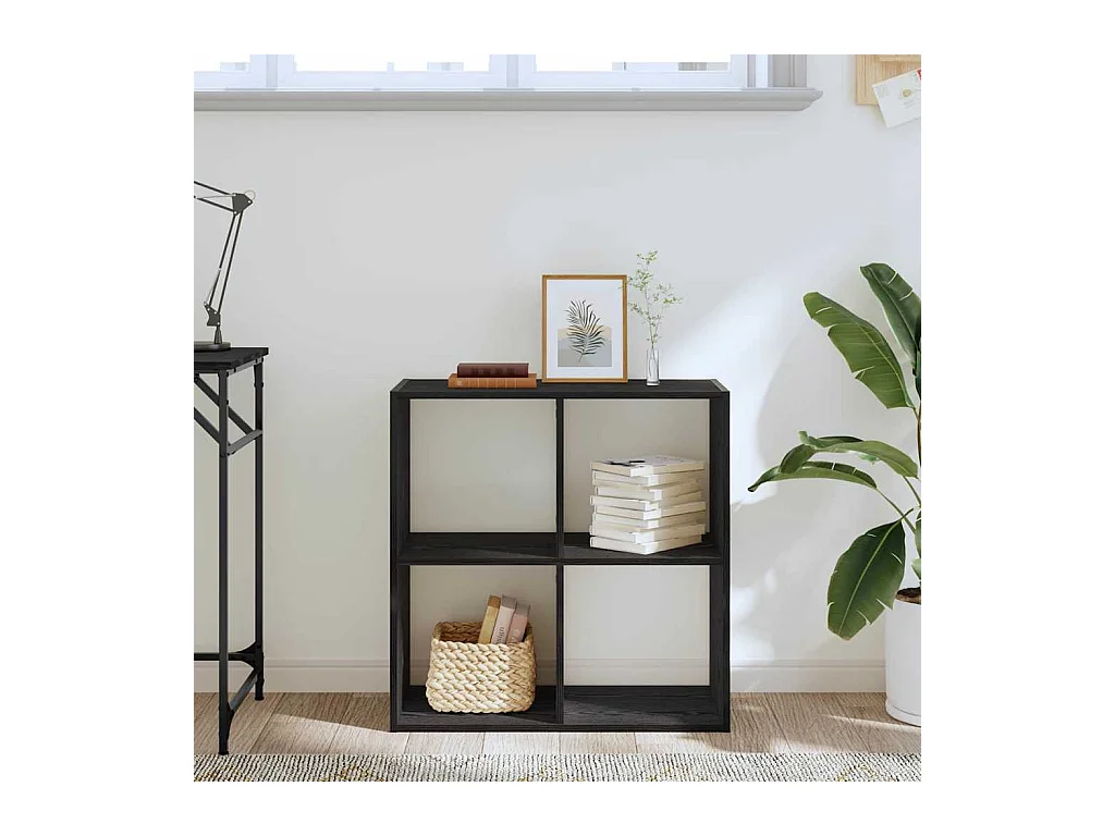 Bibliothèque Chêne noir 68,5 x 32 x 68,5 cm Bois d'ingénierie