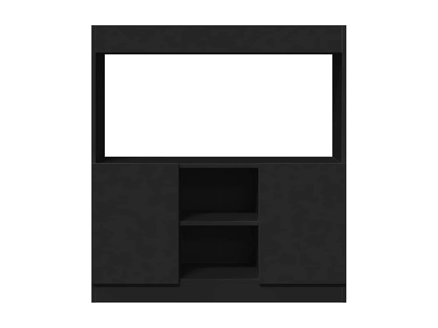 Bibliothèque noir 92x33x100 cm bois d'ingénierie