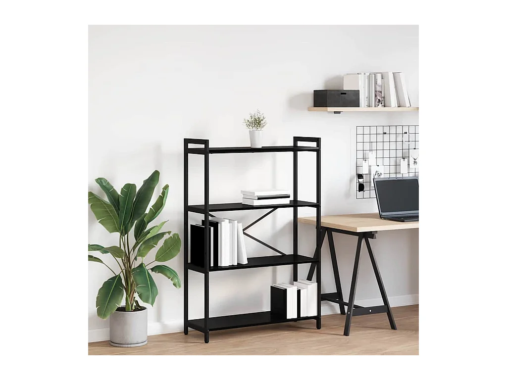 Estantería Roble negro 80 x 30 x 118 cm Madera contrachapada