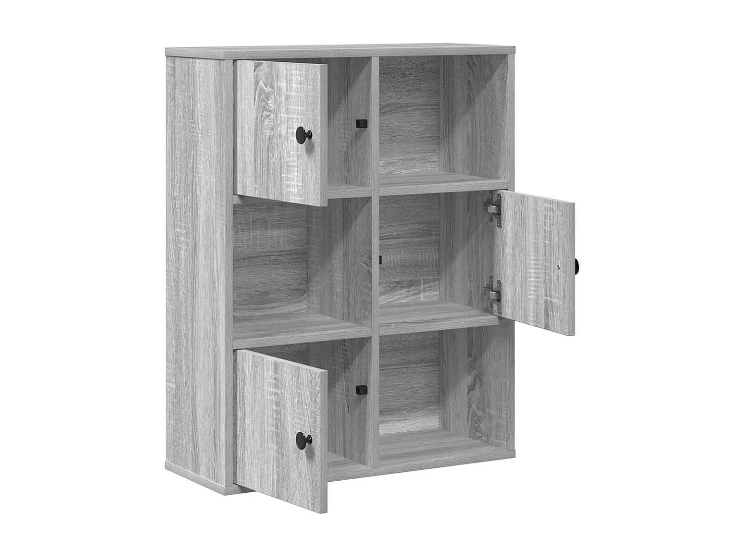 Bibliothèque sonoma gris 60x24x76,5 cm bois d'ingénierie