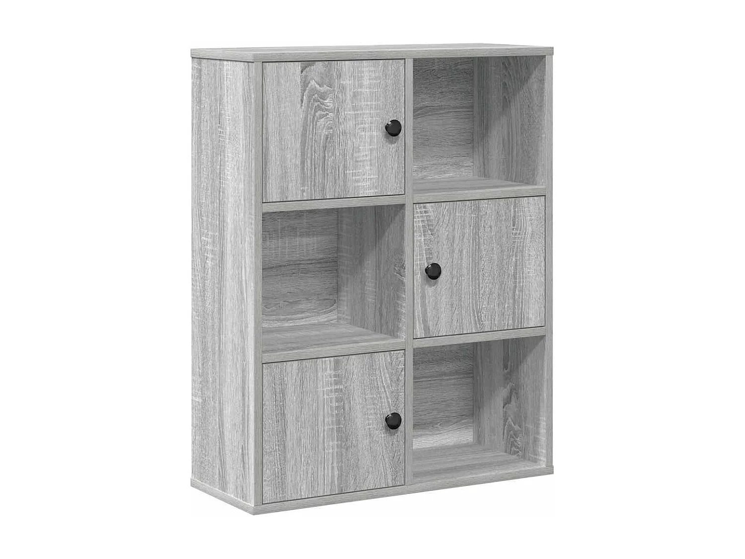 Bibliothèque sonoma gris 60x24x76,5 cm bois d'ingénierie