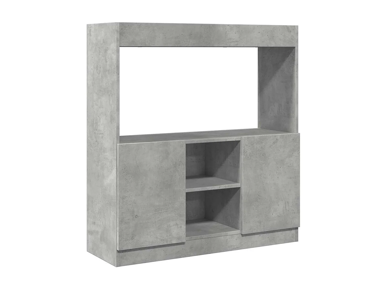 Bibliothèque gris béton 92x33x100 cm bois d'ingénierie