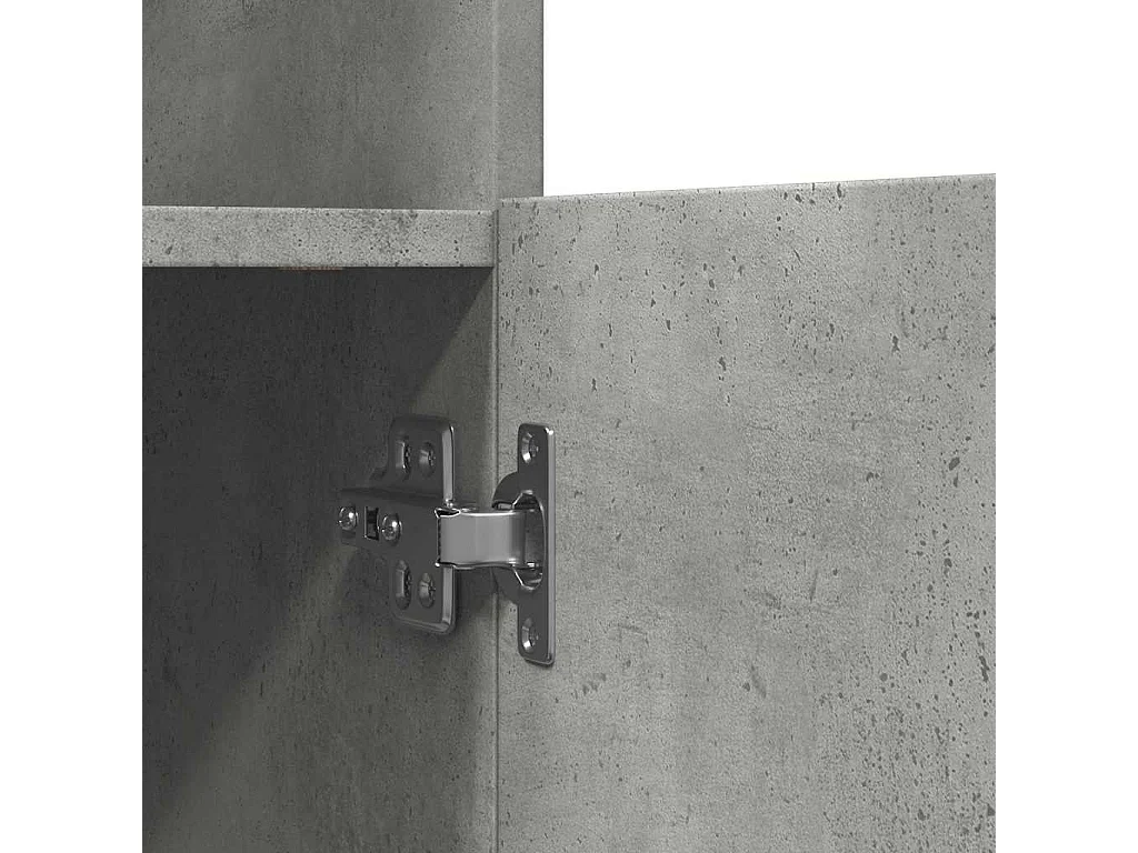 Bibliothèque gris béton 92x33x100 cm bois d'ingénierie