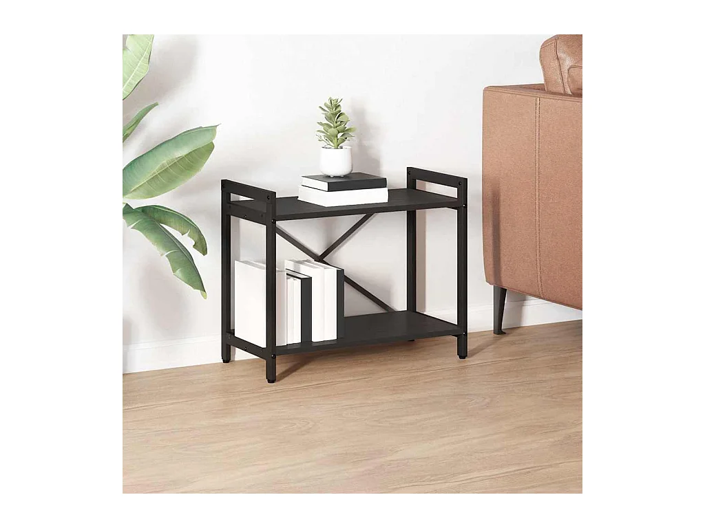 Estantería Roble negro 60 x 30 x 48.5 cm Madera contrachapada