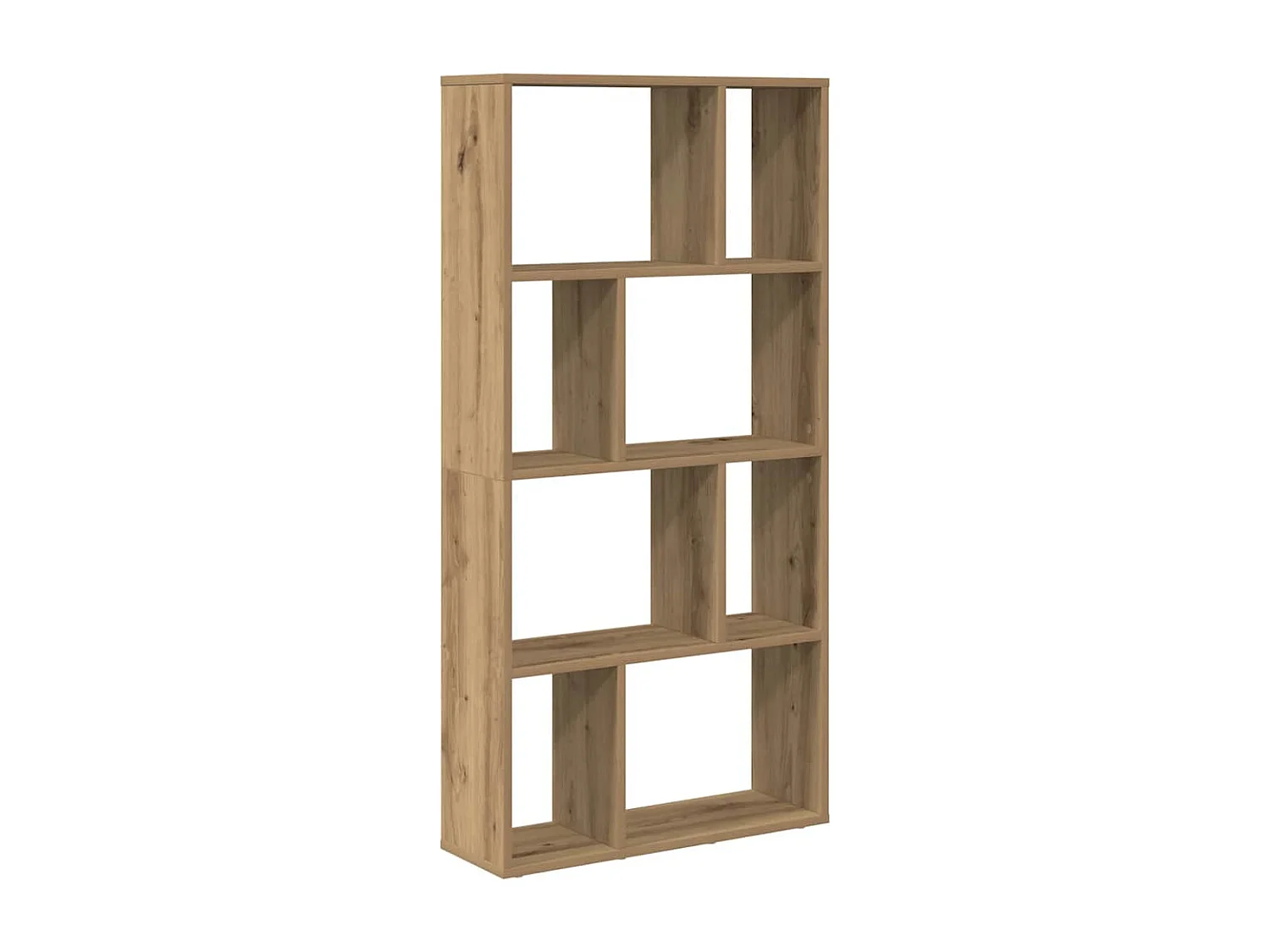 Bibliothèque chêne artisanal 60x20x120 cm bois d'ingénierie