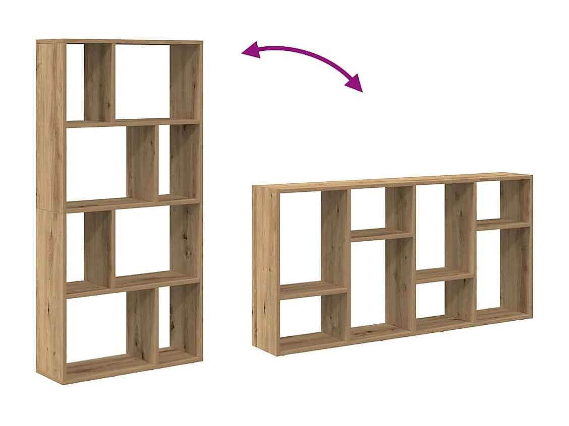 Bibliothèque chêne artisanal 60x20x120 cm bois d'ingénierie