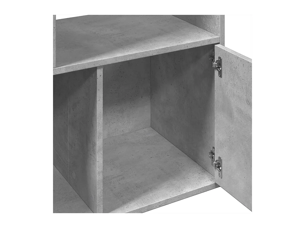 Bibliothèque gris béton 70x36x189 cm bois d'ingénierie