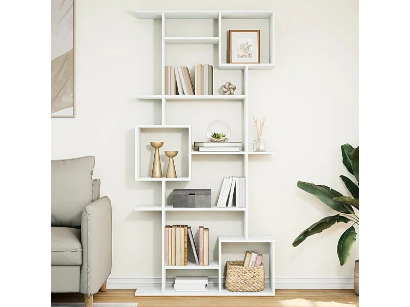 Bibliothèque blanc 92x29x188 cm bois d'ingénierie