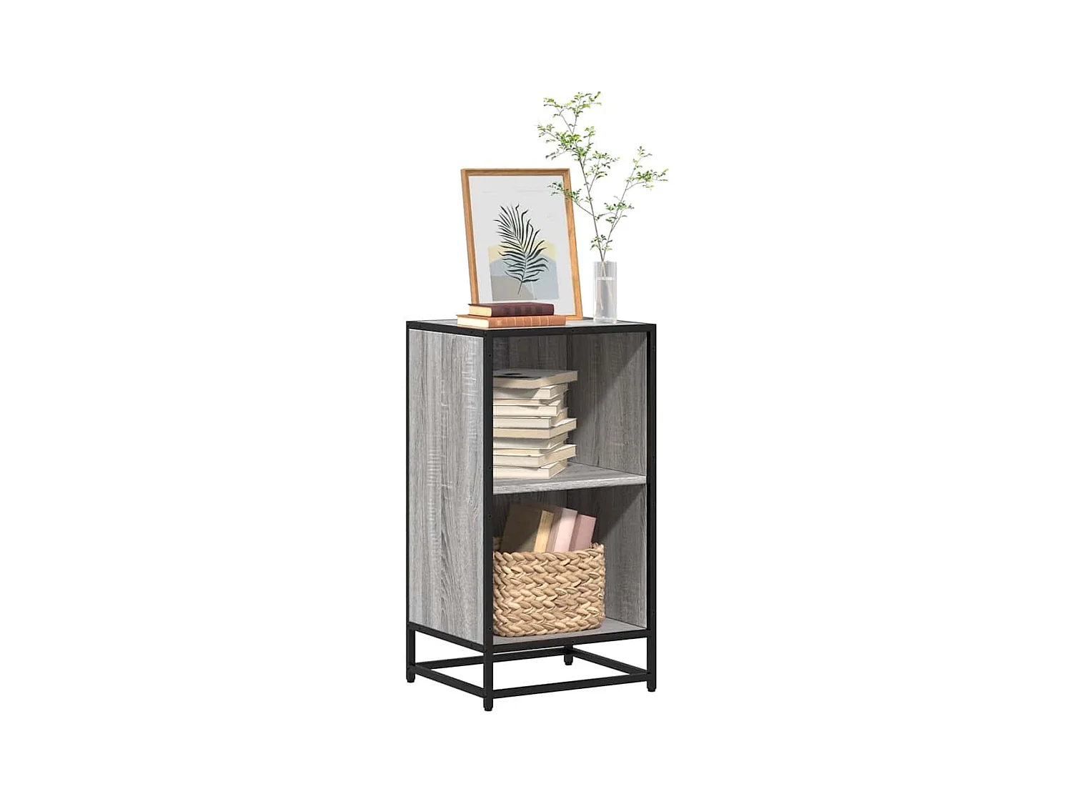 Estantería madera contrachapada gris sonoma 40x35x76 cm