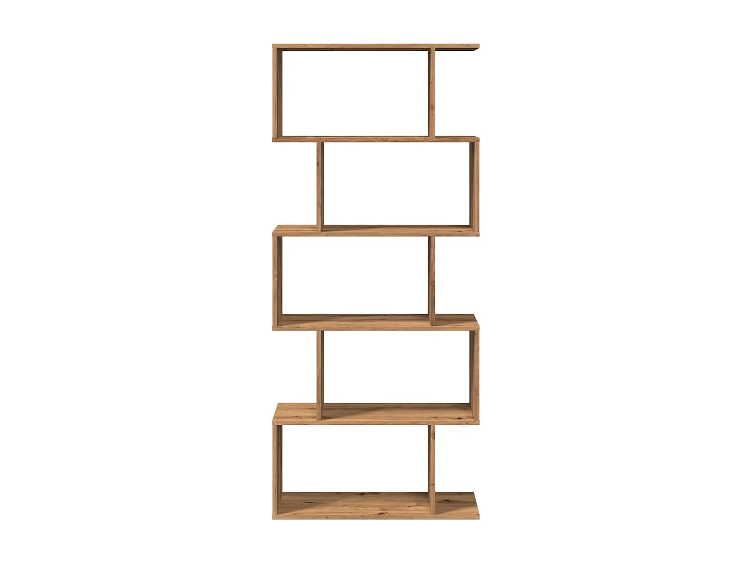 Librería divisora 5 niveles madera roble artisan 70x24x161 cm