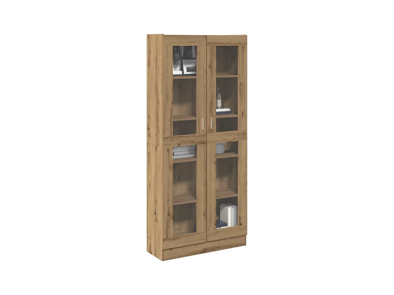 Bibliothèque chêne artisanal 82,5x30,5x185 cm bois d'ingénierie