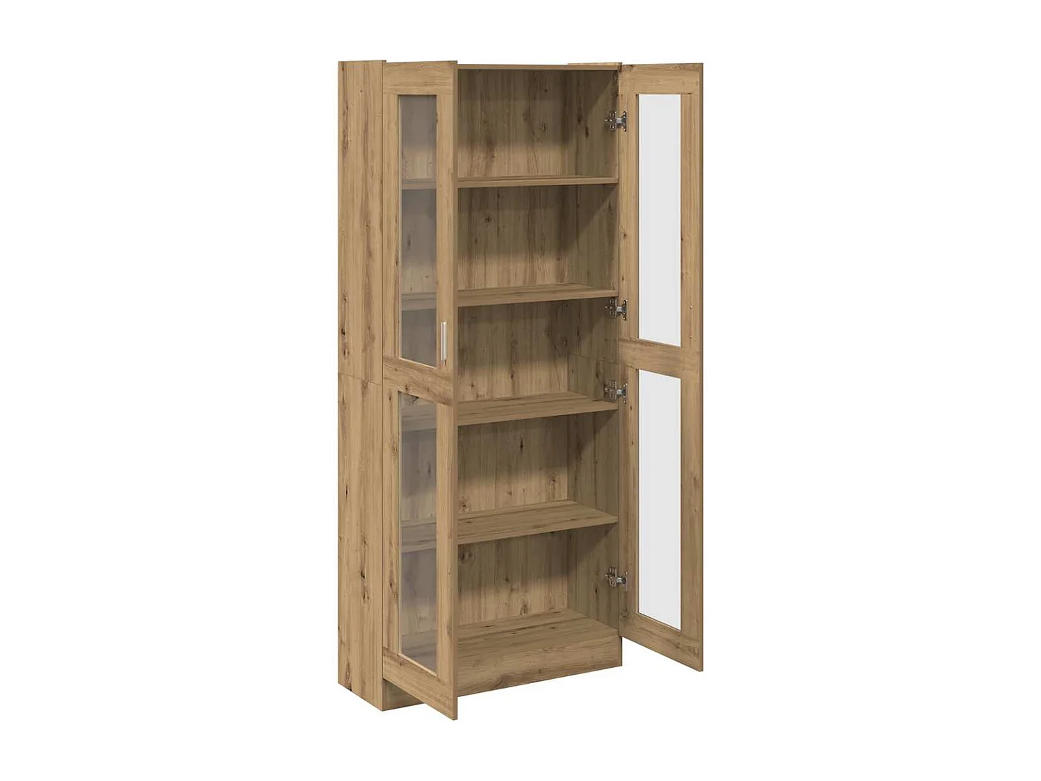 Bibliothèque chêne artisanal 82,5x30,5x185 cm bois d'ingénierie